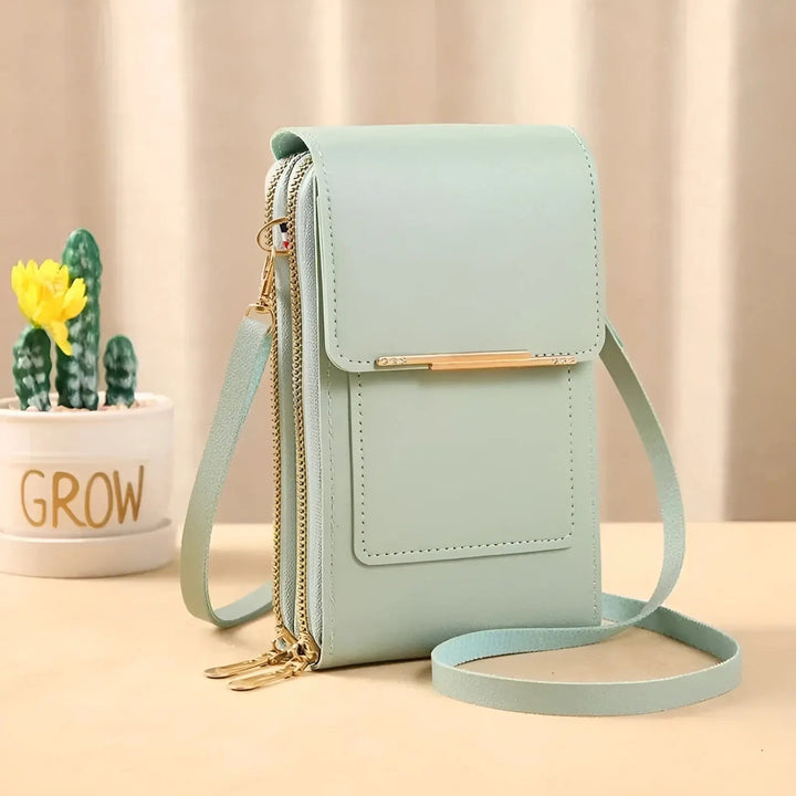 Stylish women's leather anti-theft crossbody bag, perfect for secure daily essentials.