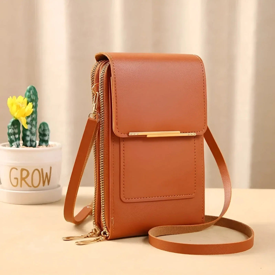 Adjustable anti-theft women's shoulder bag, comfortable & secure for daily travel use.