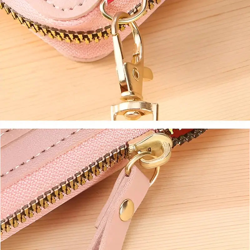 Organized anti-theft travel bag for women, multiple secure compartments for valuables.