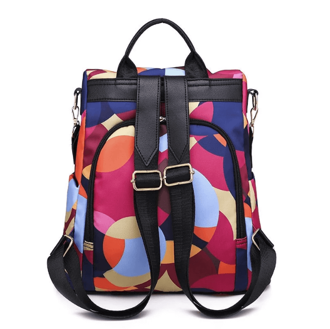 Organized women's anti-theft backpack with multiple compartments for laptop & daily essentials.