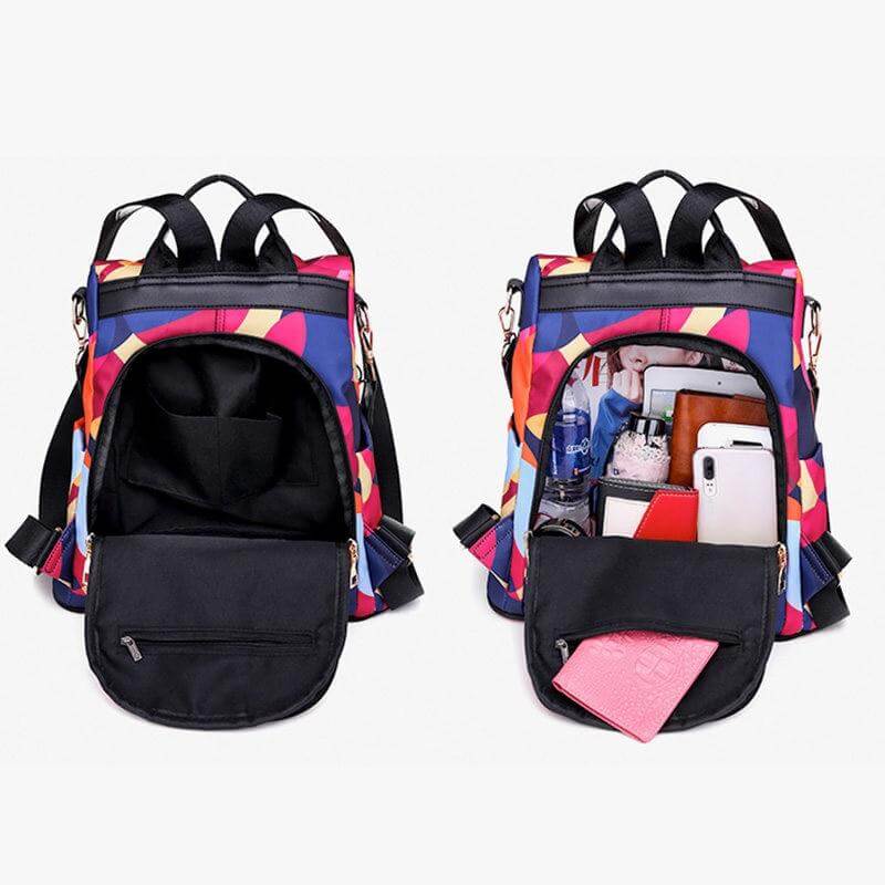 Professional women's anti-theft laptop backpack, water-resistant for work & daily commute.