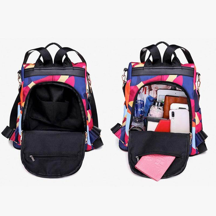 Professional women's anti-theft laptop backpack, water-resistant for work & daily commute.