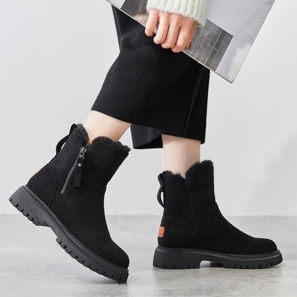 Aria women's waterproof winter boots, slip-resistant for snow & outdoor daily wear.