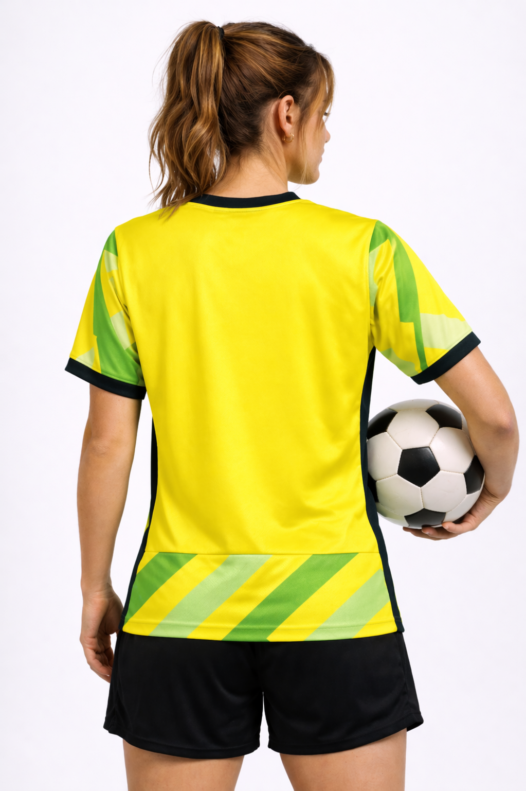 Women's Australia Soccer Jersey 2026 World Cup. Yellow athletic sportswear for fans & active support.