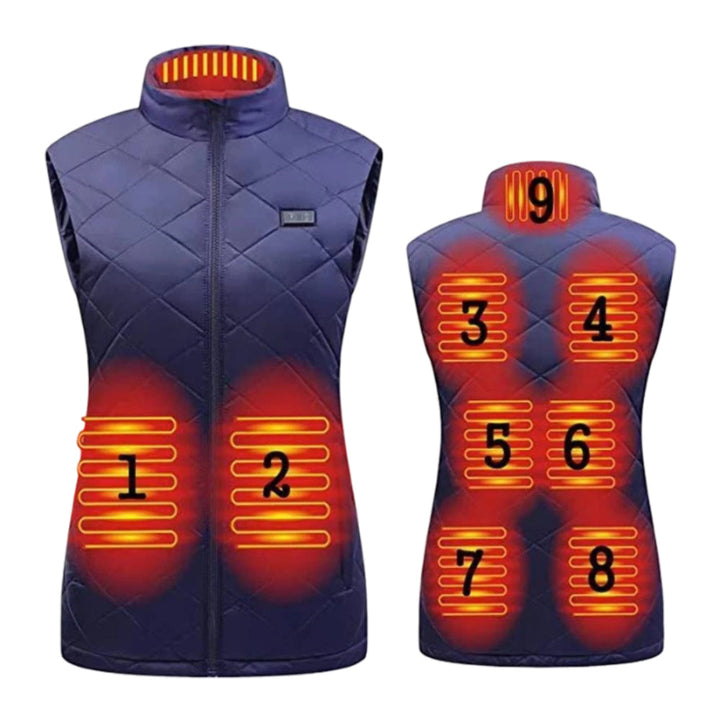 Versatile women's electric gilet, providing comfortable core warmth for all your outdoor winter adventures.