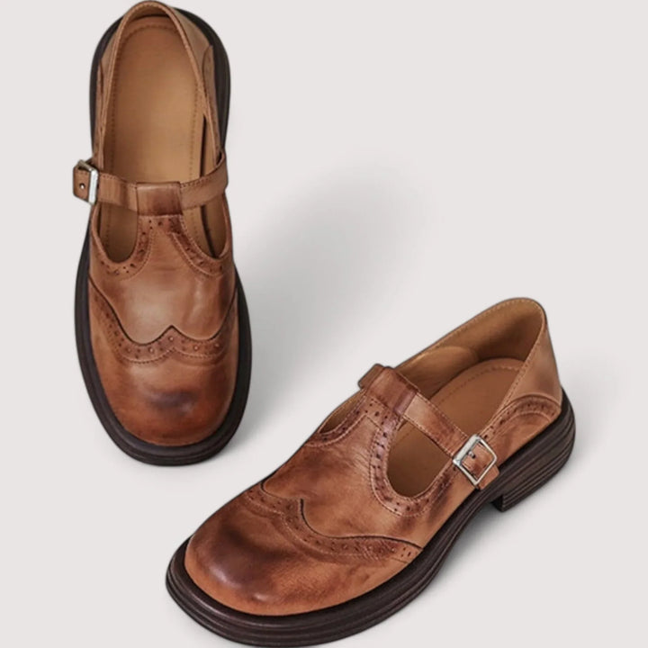 Classic black Mary Jane shoes for women, featuring orthopedic design, superior arch support & comfort.