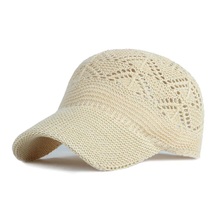 Women's adjustable summer sun hat, mesh baseball cap for casual outdoor wear & sun protection.