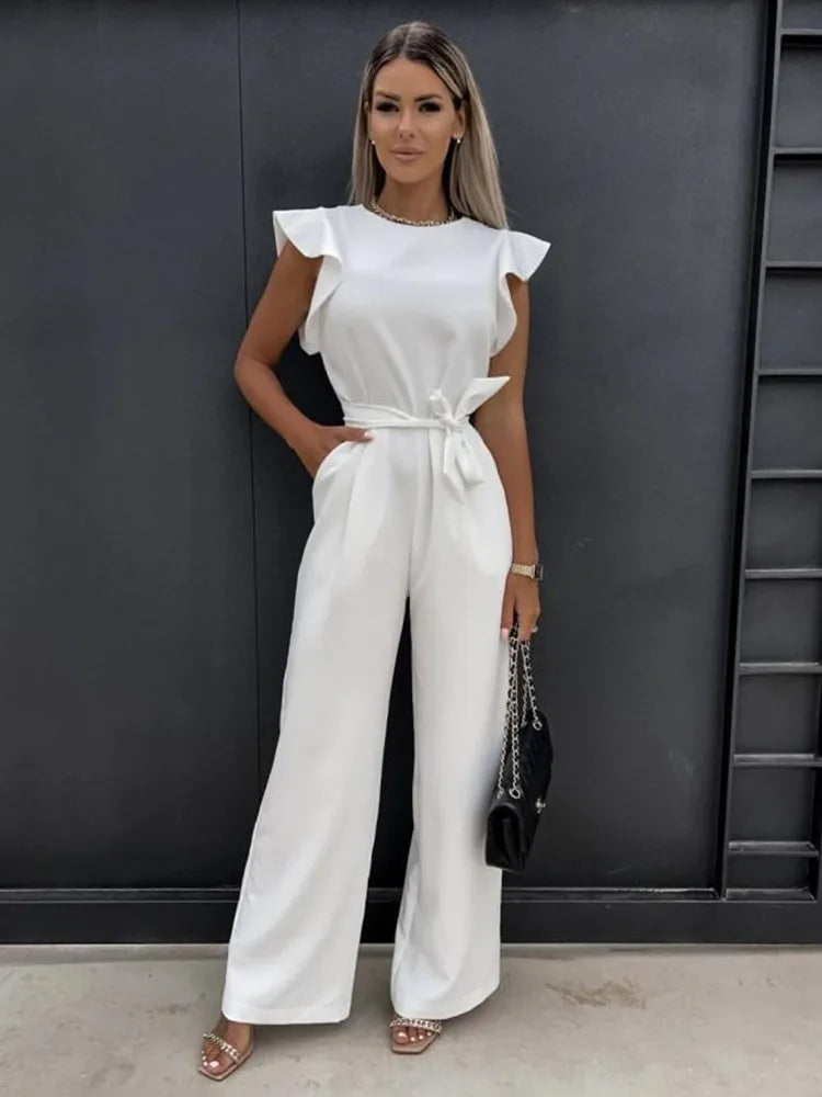 Daisy's Chic women's jumpsuit, a comfortable and stylish modern apparel choice. Versatile for spring & summer fashion.