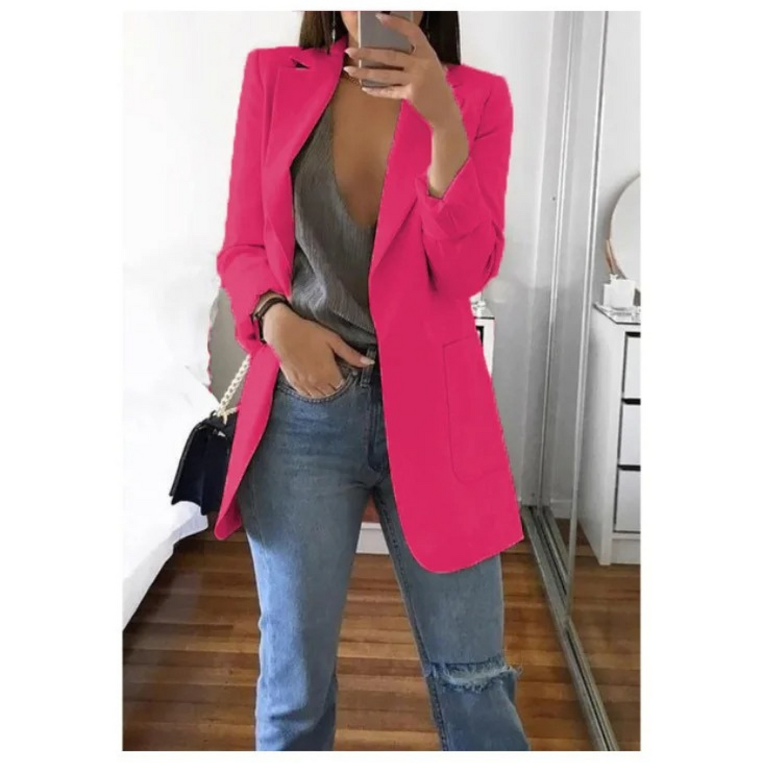 Women's elegant long blazer, perfect for a sophisticated look.