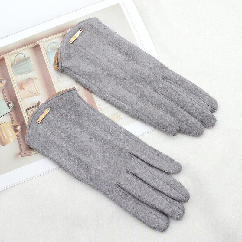 Elegant women's fashion gloves: classic suede, warm, and touchscreen compatible for modern use.