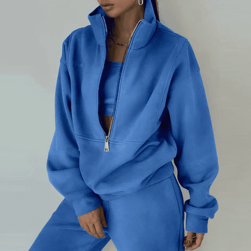 Black women's comfortable training outfit, a versatile 2-piece set for sports & casual style.