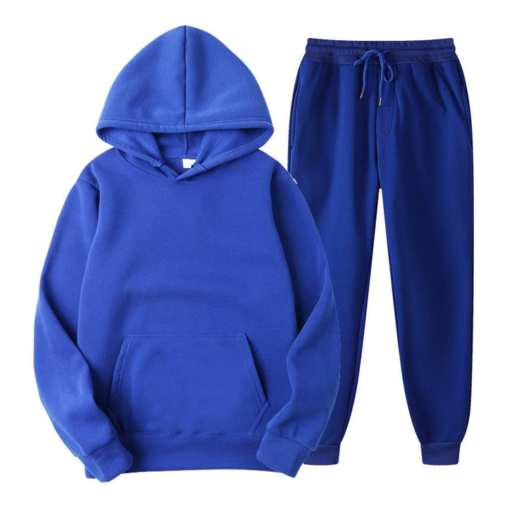 Relaxed women's jogging set, a comfortable 2-piece loungewear tracksuit.