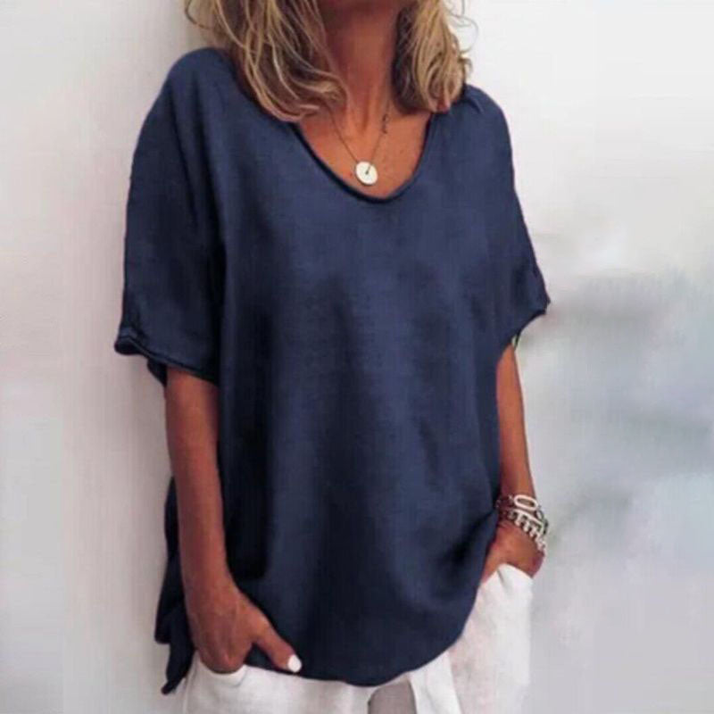 Effortless style with this women's comfortable loose fit top. A breathable shirt for any occasion.