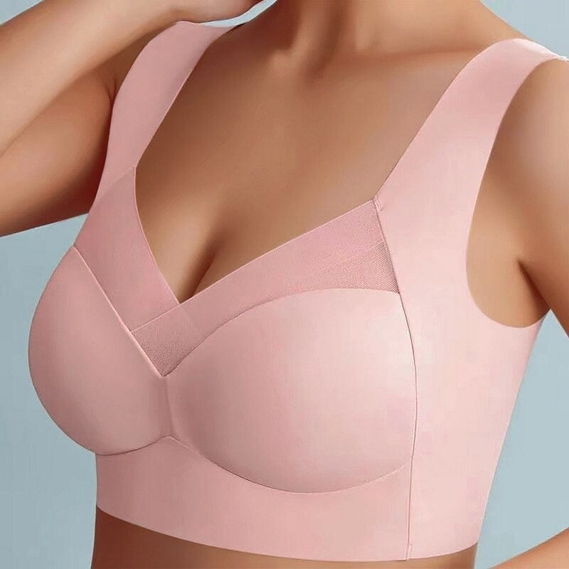 Modern women's comfortable support bra, seamless & wireless, perfect for daily wear intimates.