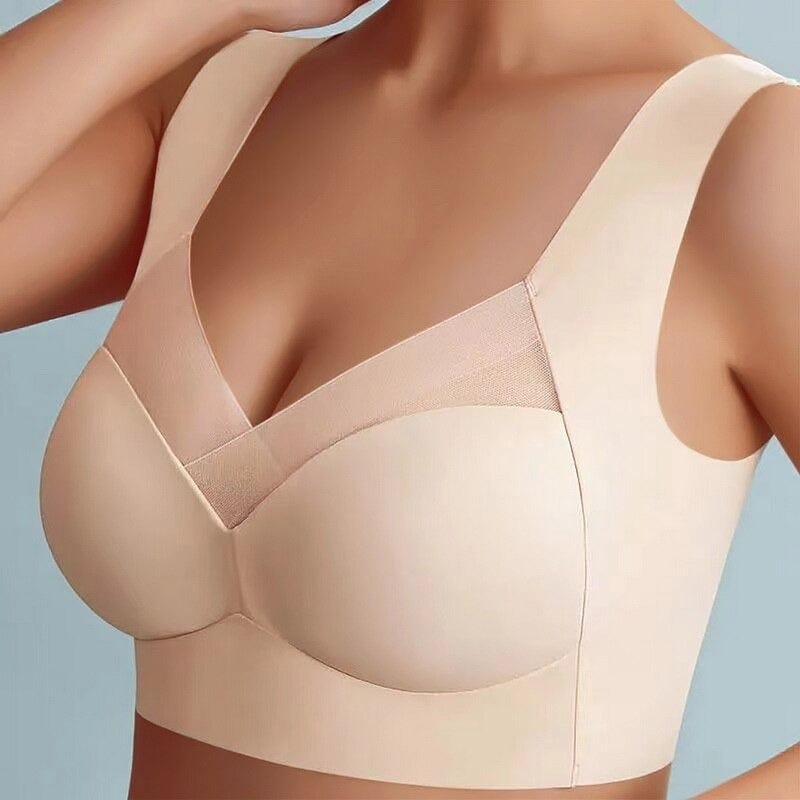 Seamless wireless women's bra, offering comfortable, gentle support for daily everyday wear.