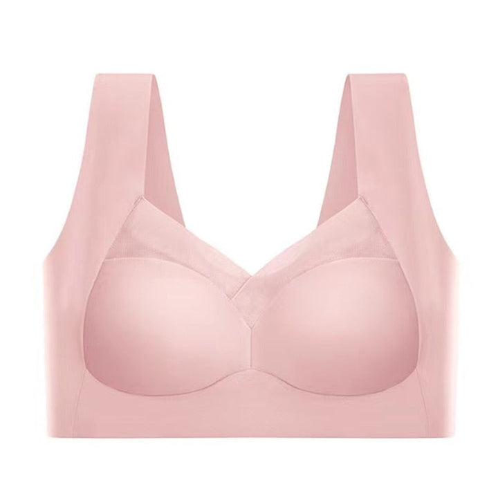 Silky soft women's bra, seamless & wireless, offering gentle support for comfortable daily wear.