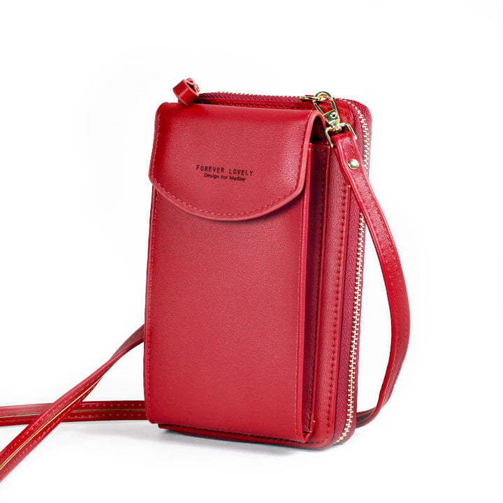 Stylish women's PU leather shoulder bag for daily use, sleek design.