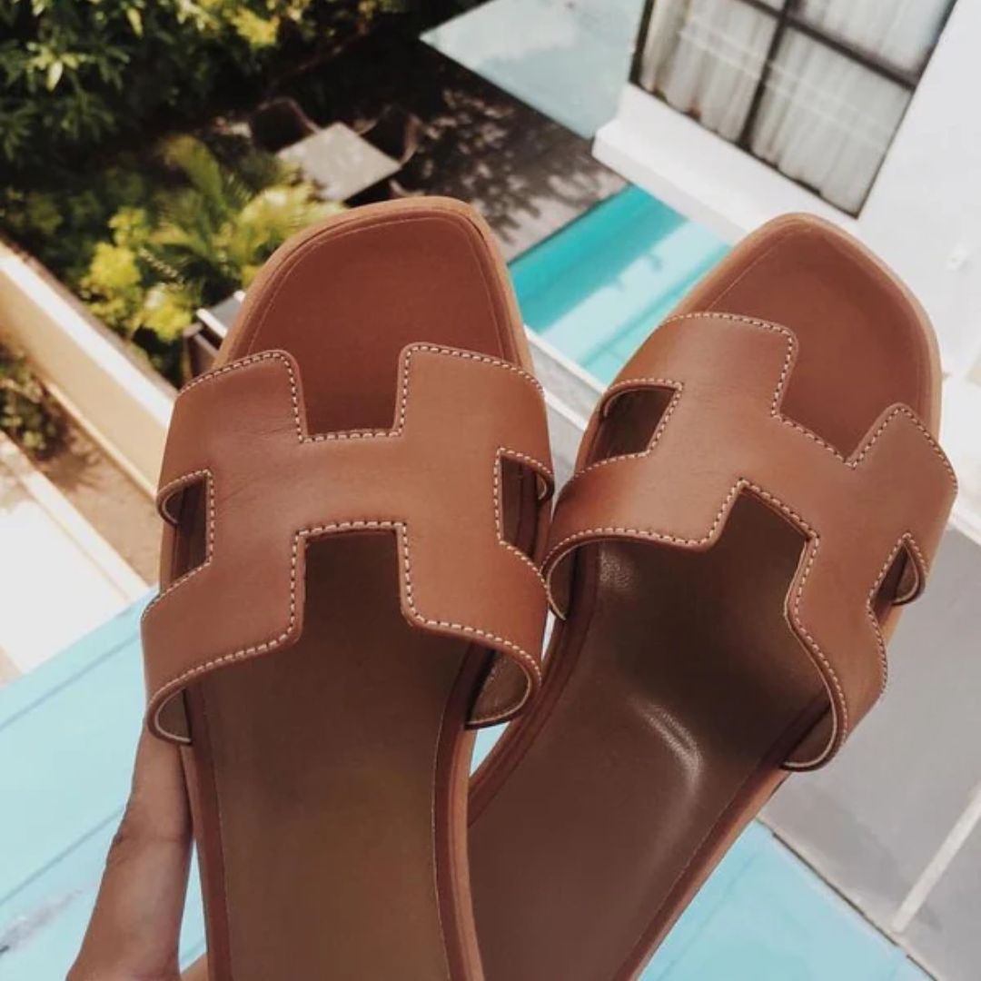 Women's Cora stylish & comfortable slip-on sandals. Ideal open-toe summer footwear for casual everyday wear.