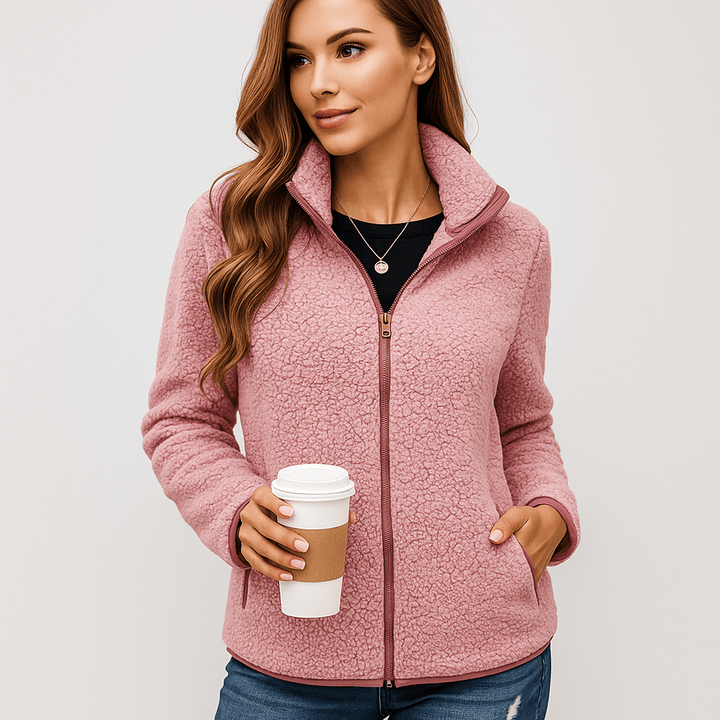 Women's cozy fleece jacket for ultimate warmth. Perfect for winter style & outdoor activities.