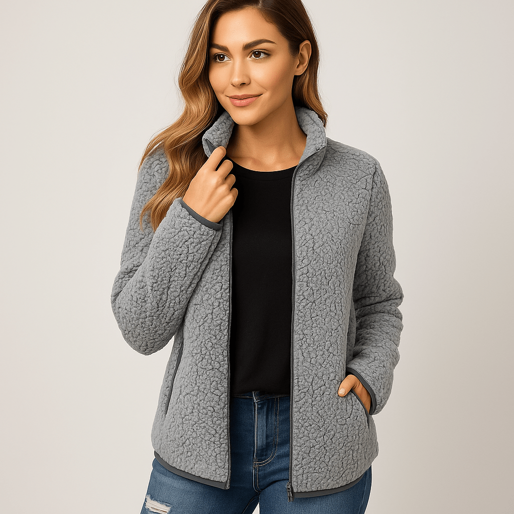 Ultra-cozy women's fleece jacket, providing ultimate warmth for chilly winter days.