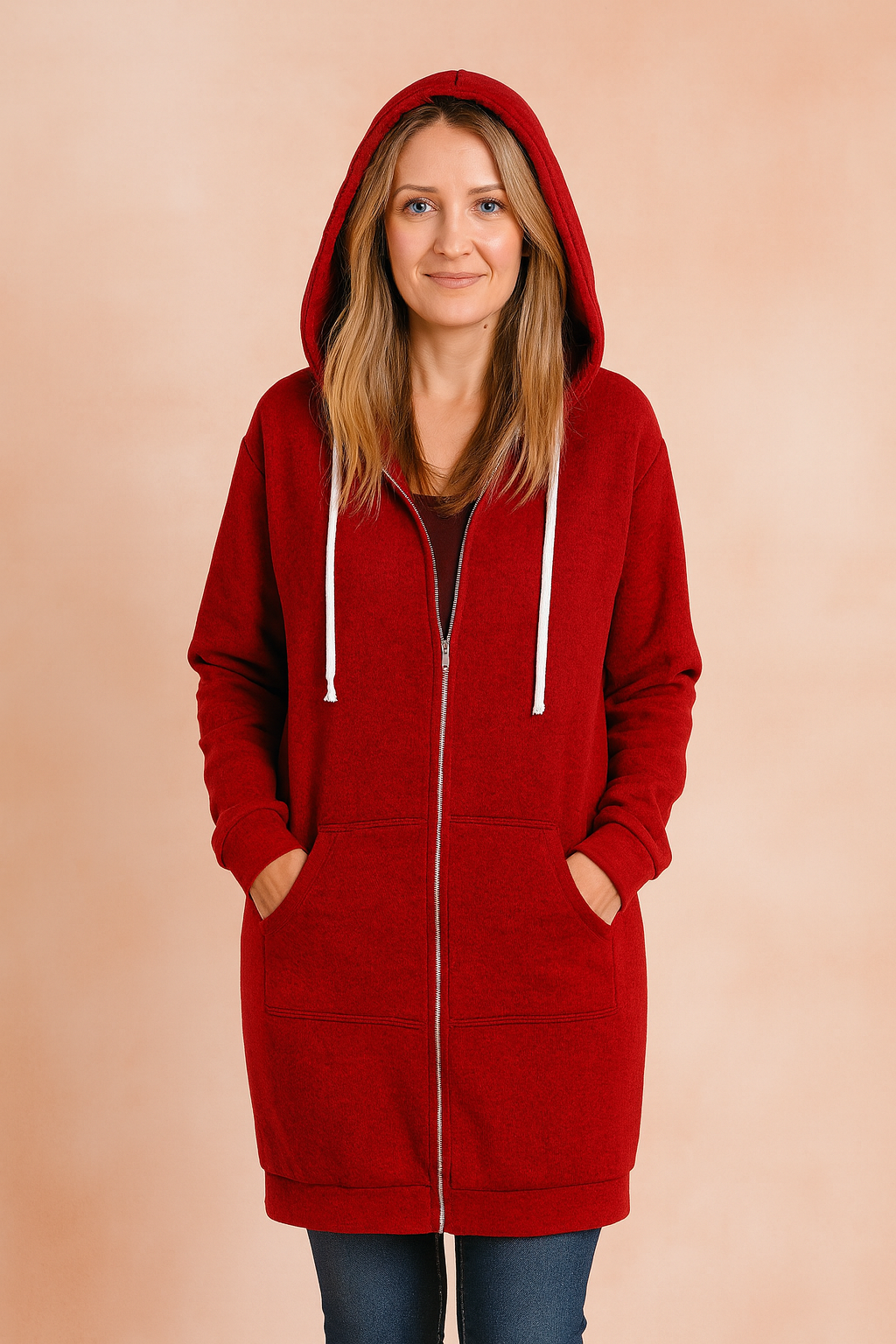 Fashionable women's long oversized sweater, a trendy & warm pullover for fall & winter.