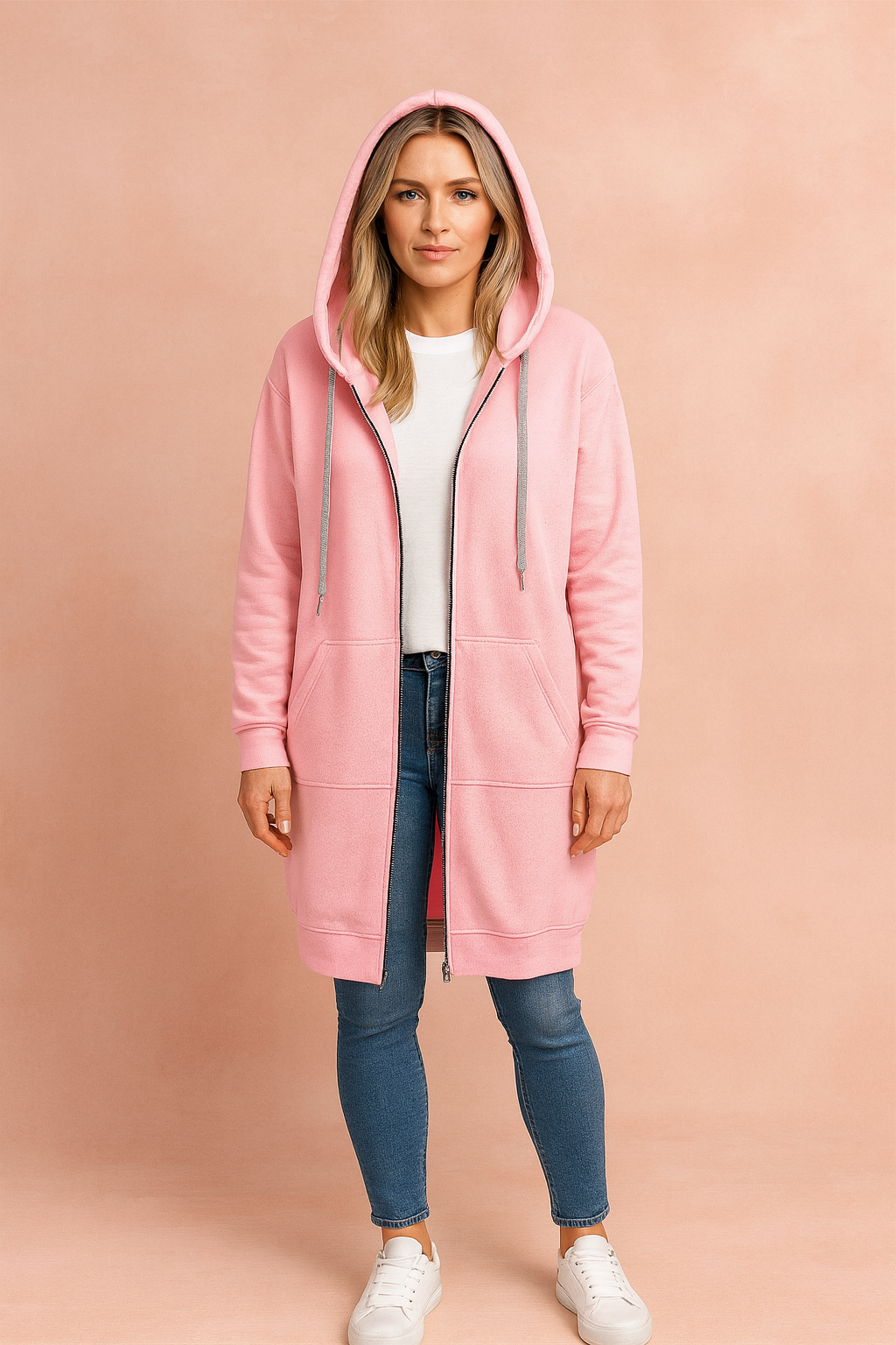 Elegant women's long pullover sweater for effortless style & warmth.