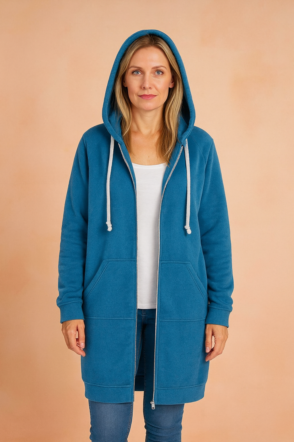 Cozy women's long sweater, offering elegant style & ultimate comfort.