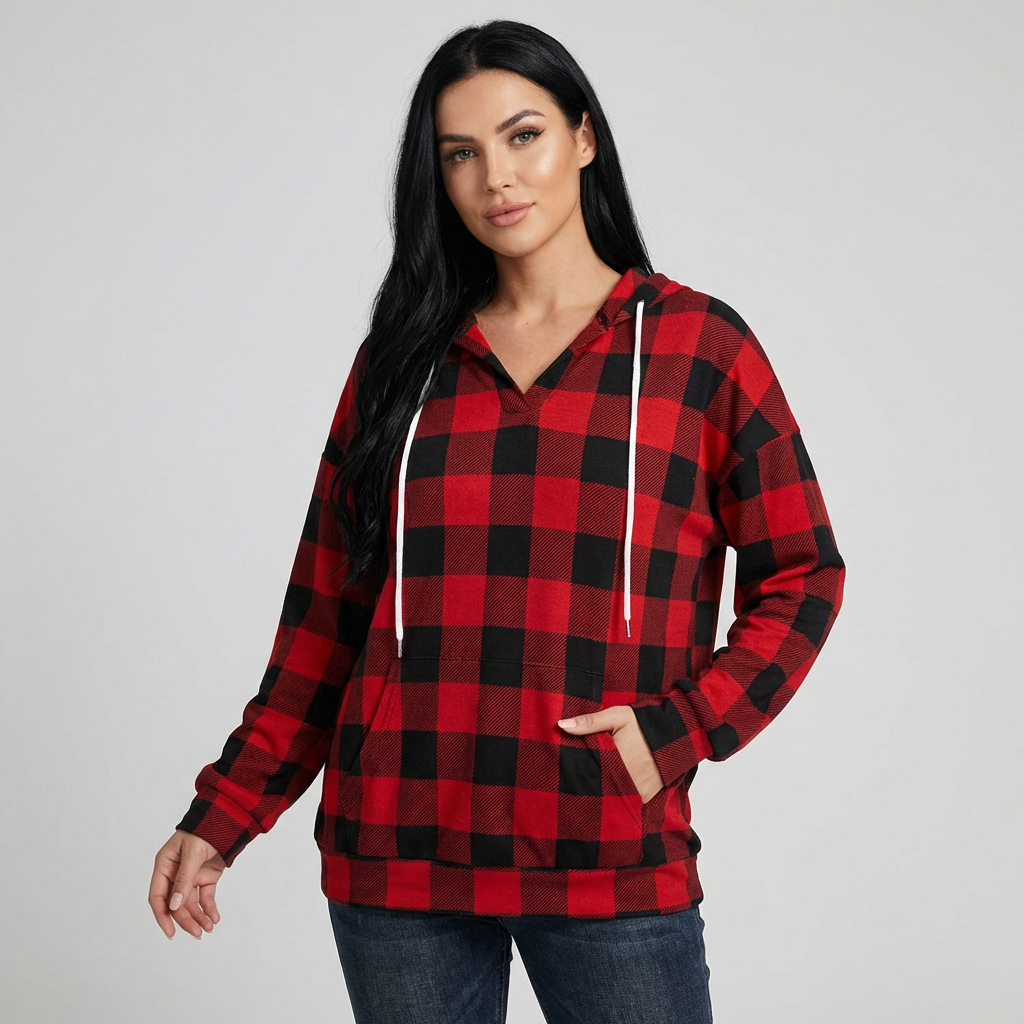 Women's cozy oversized pullover sweatshirt, perfect for relaxed fall loungewear.