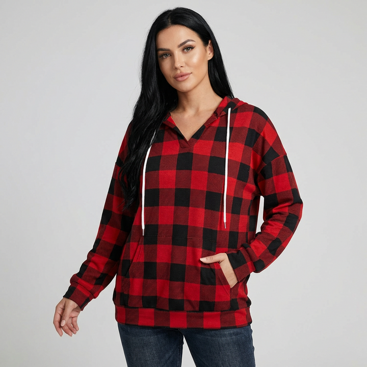 Women's cozy oversized pullover sweatshirt, perfect for relaxed fall loungewear.