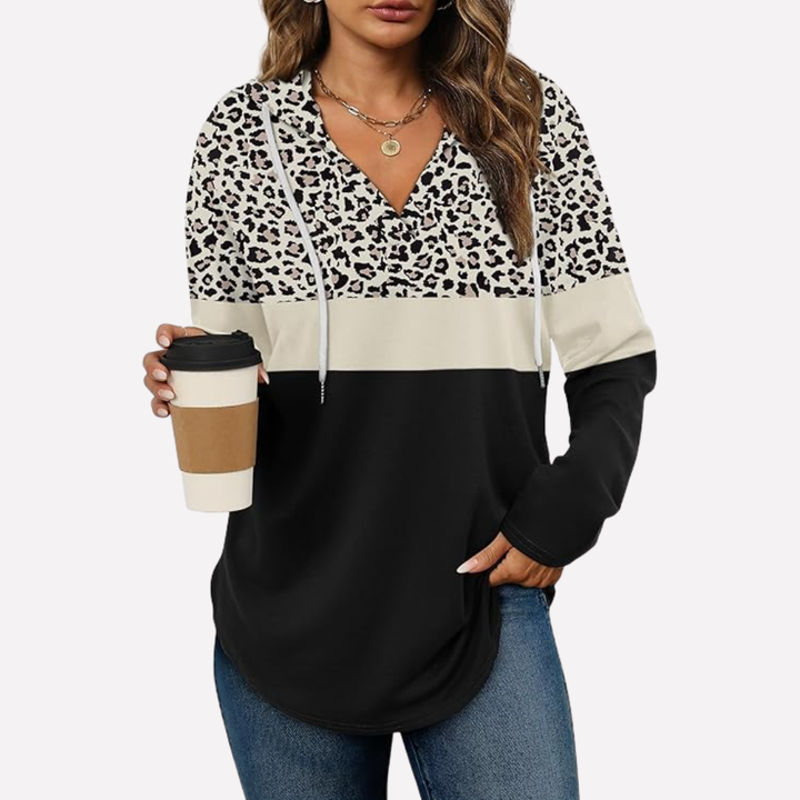 Women's comfy long sleeve sweatshirt, a versatile oversized pullover for casual wear.