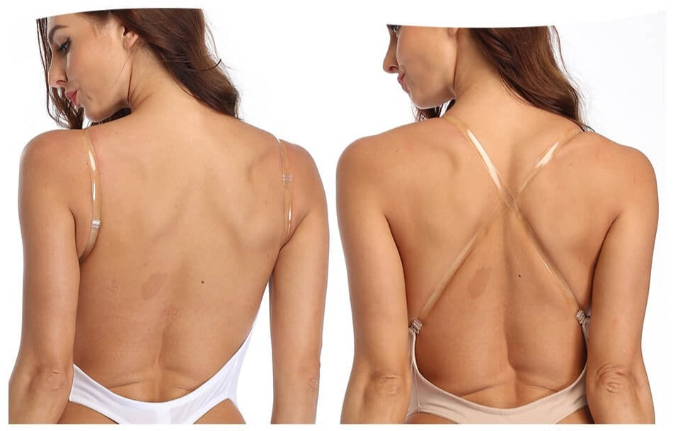 Seamless nylon spandex deep V backless body shaper, women's invisible shapewear for smooth slimming control.