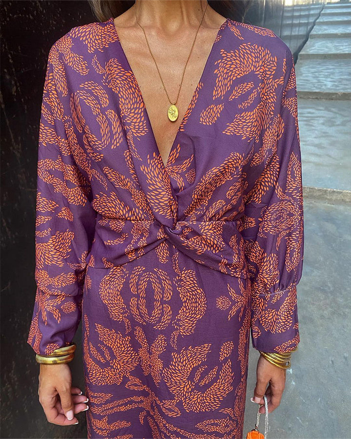 Versatile boho midi wrap dress for women. Stylish, flowy, and perfect for casual to elegant summer events.