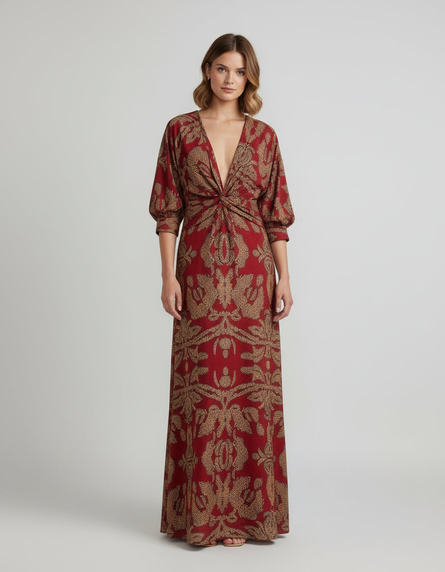 Elegant women's boho wrap dress. Perfect for casual summer events and stylish everyday wear.