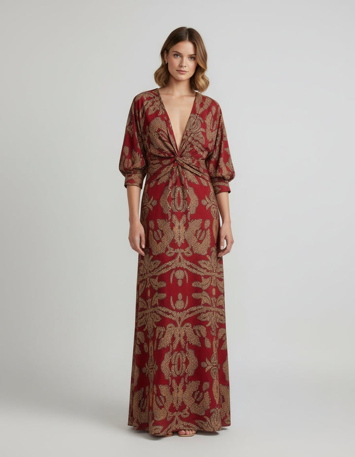 Elegant women's boho wrap dress. Perfect for casual summer events and stylish everyday wear.