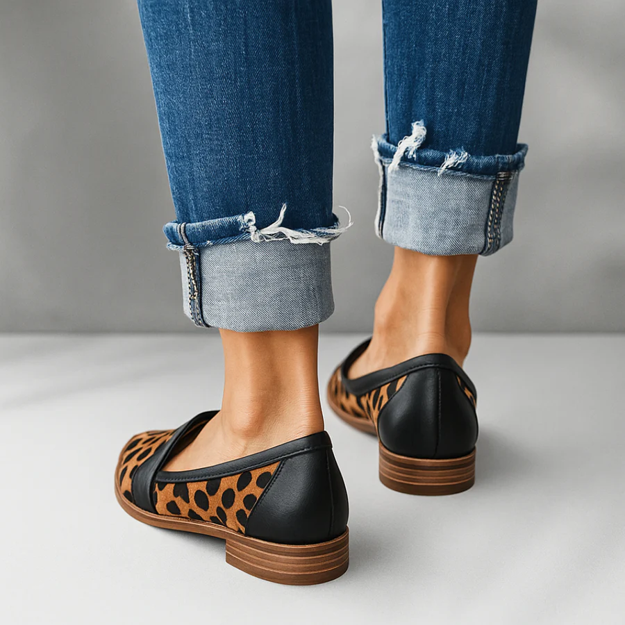 Women's comfortable slip-on loafers in a classic style. Perfect elegant shoes for daily and formal wear.