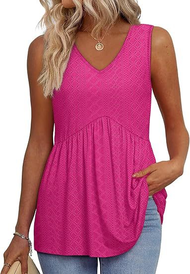 Chic women's summer top, effortlessly elegant & comfortable for daily casual wear. Flattering fit.