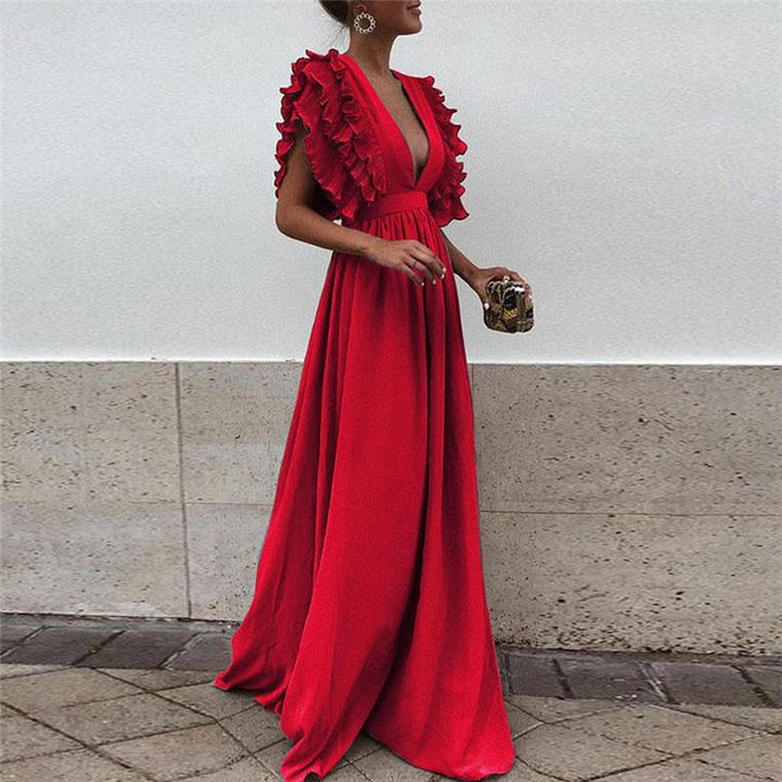 Beautiful women's flowy maxi dress, designed for comfort & elegance. Perfect long dress for any occasion.