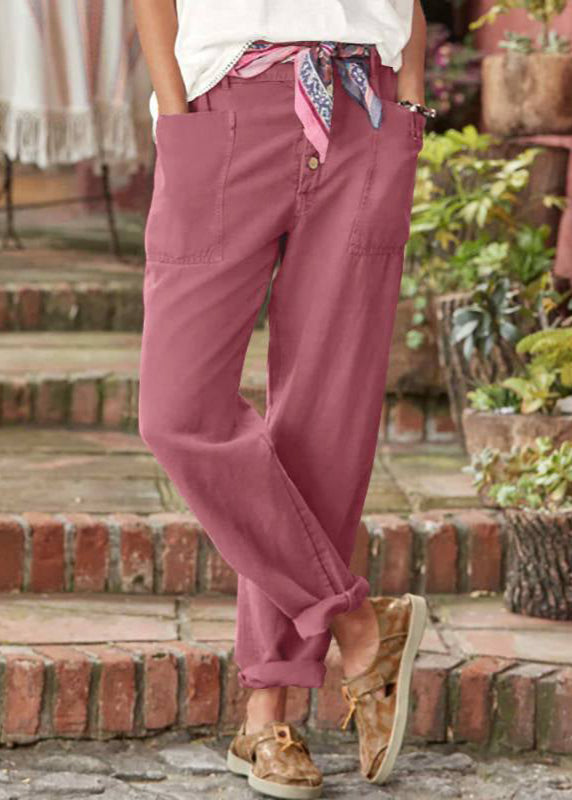 Chic women's relaxed fit pants, perfect for both casual outings & office wear. Elegant & versatile.