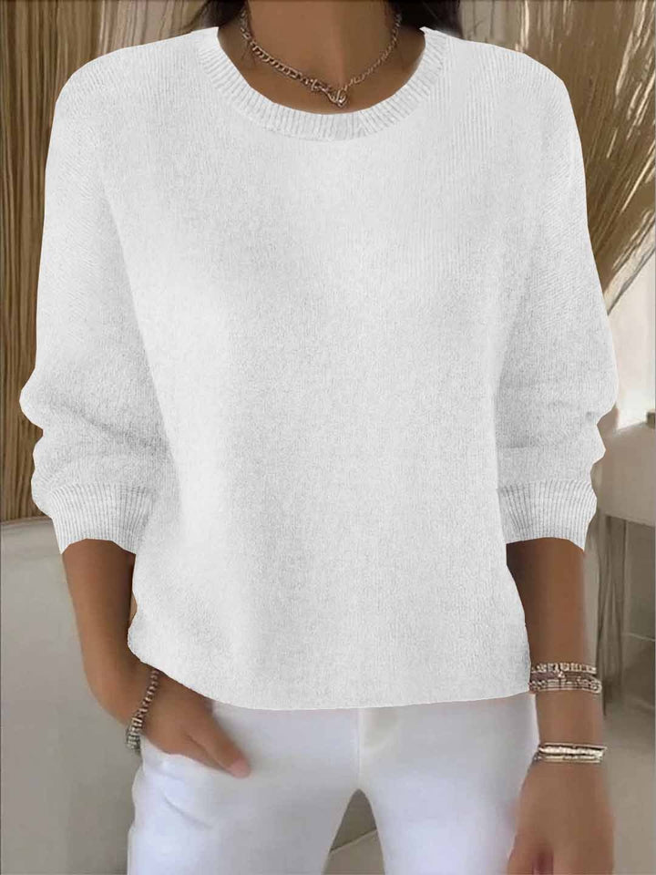 Stylish women's comfort wear sweater. Elegant knit, sophisticated design for versatile everyday fashion.