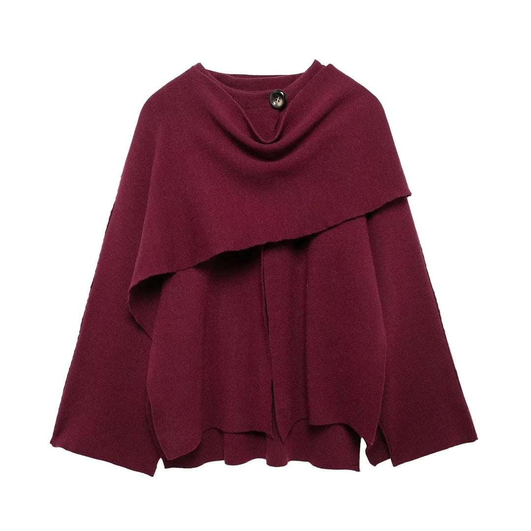 Stylish Ella women's poncho, designed for effortless winter comfort and fashionable layering.