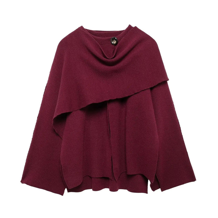 Stylish Ella women's poncho, designed for effortless winter comfort and fashionable layering.
