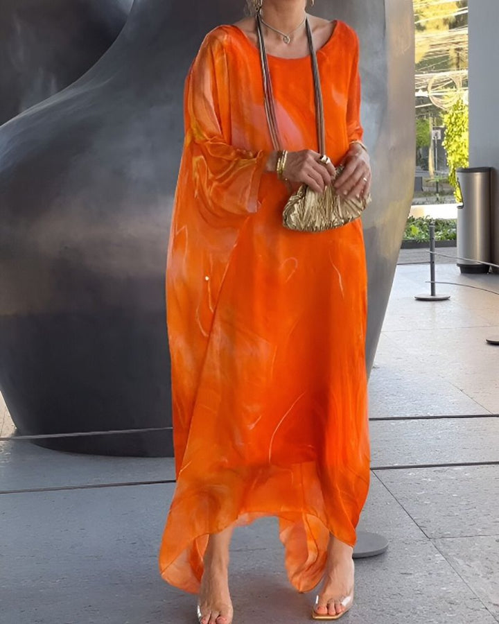 Graceful women's elegant maxi dress with a flowy silhouette, perfect for special occasions.