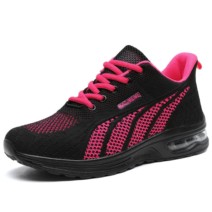 Fashionable women's GlideMotion ergonomic trainers, cushioned for all-day comfort and active wear.