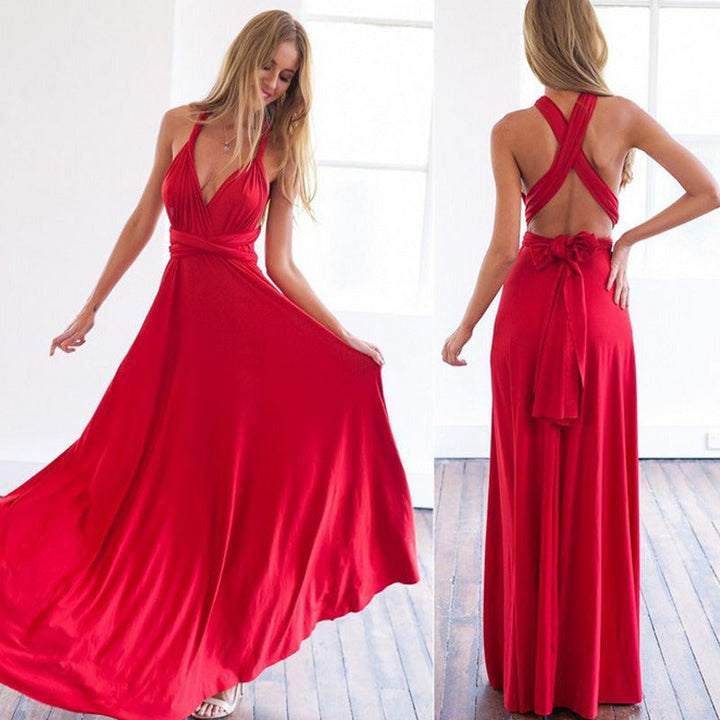 Harlee Infinity Dress, a beautiful and elegant women's gown, perfect for bridesmaids or formal parties.