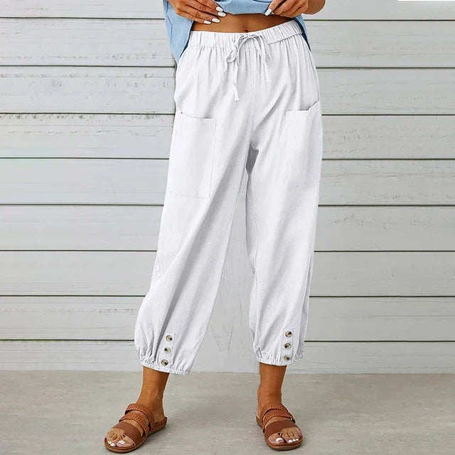 Soft, flowy women's high waist wide leg pants for a relaxed and chic casual look.