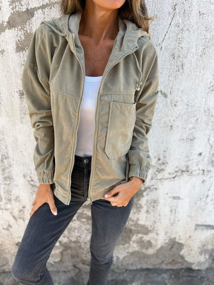 Trendy women's hooded casual jacket for versatile fall & spring fashion. Enjoy comfort & street style outerwear.