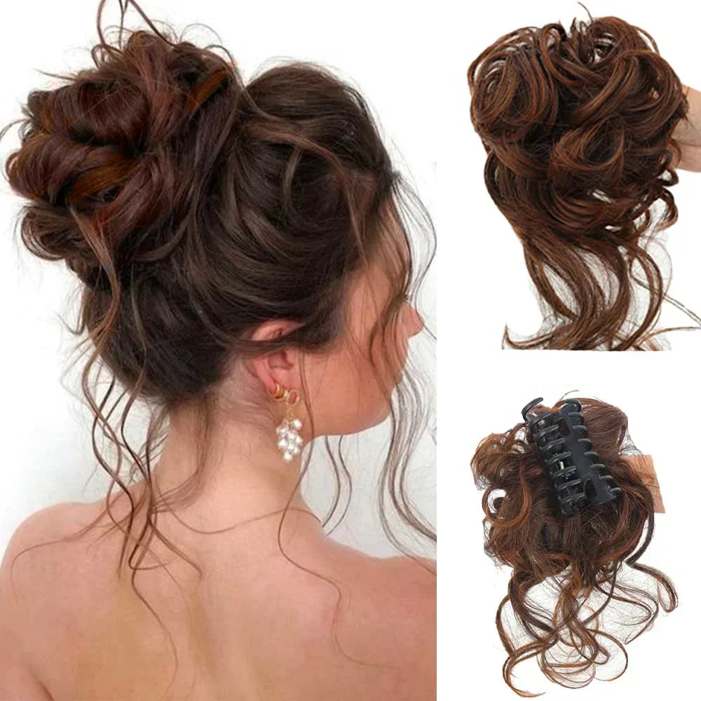 Quick updo instant hair bun clip, synthetic women's accessory for effortless, stylish hair.