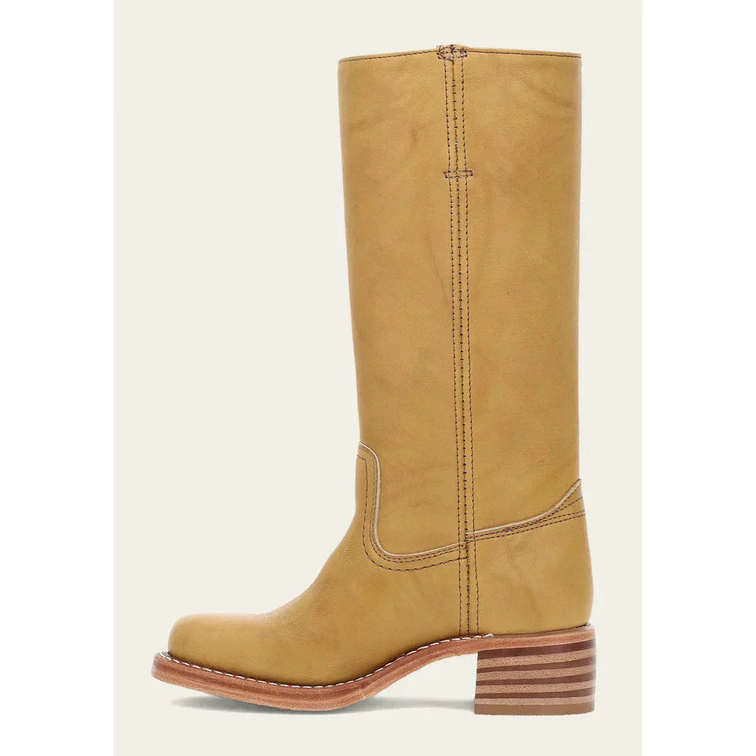 Comfortable women's knee-high cowboy boots with block heel, ideal for stylish all-day western wear.