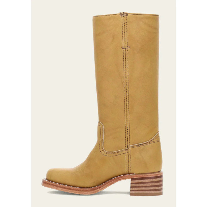 Comfortable women's knee-high cowboy boots with block heel, ideal for stylish all-day western wear.