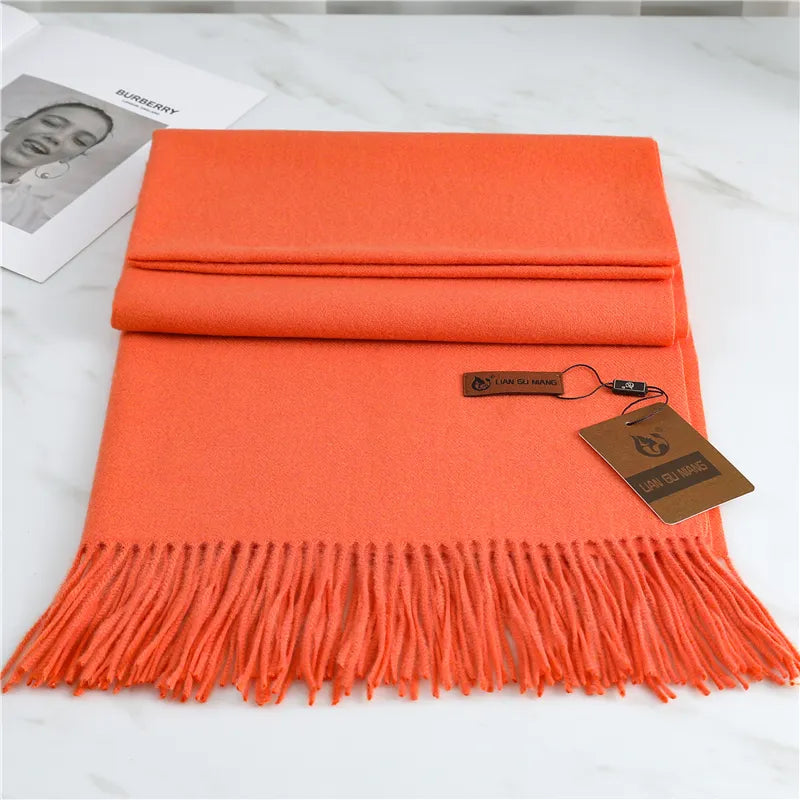 Oversized Krystal Cashmere women's scarf, providing ultimate warmth & elegance this winter.